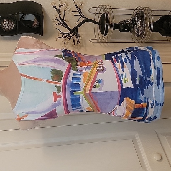Ellen Negley / Art & Sol Sequin Tropical Nautical Tank. Size M, Like New! - Picture 3 of 4